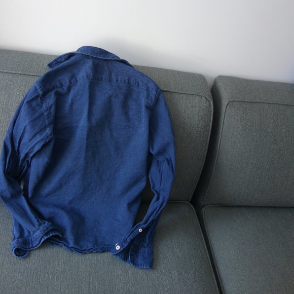 Benson New York Small Button Down Blue Denim Style Shirt Size S - Picture 4 of 4